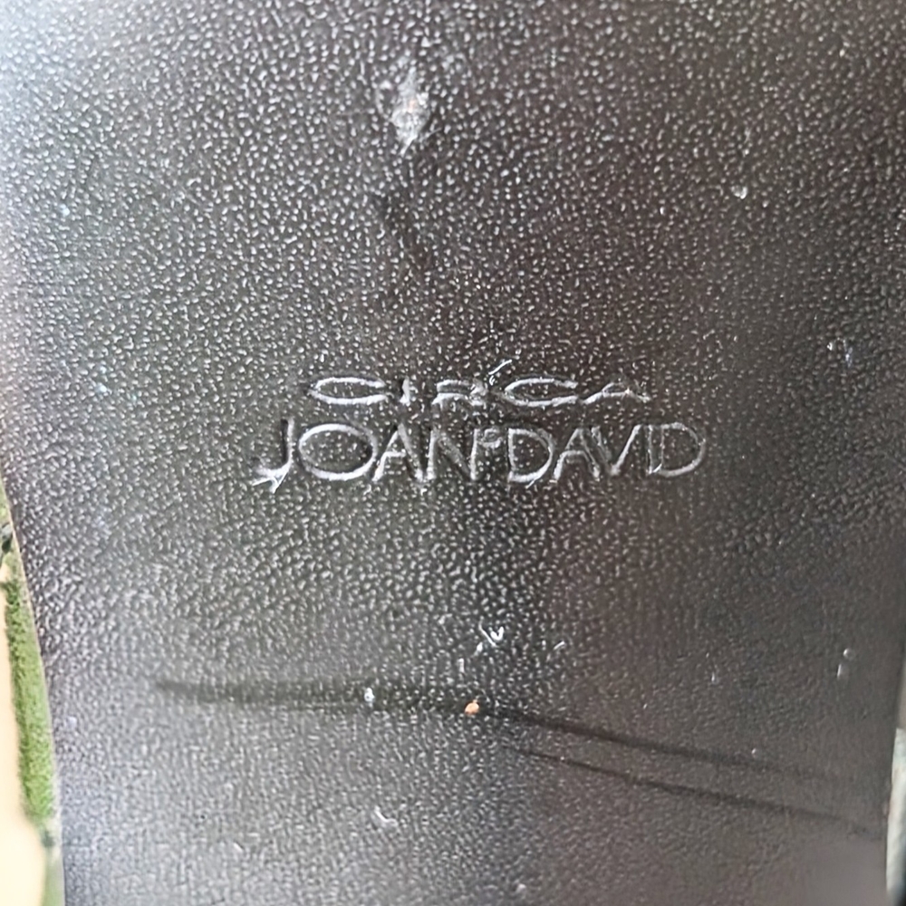 Joan & David Black Leather Heeled Ankle Boots with Studded Strap - Picture 6 of 6